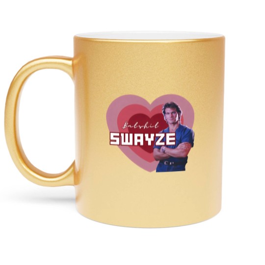 Discover Batshit Swayze Patrick Swayze Superfan Metallic Mugs