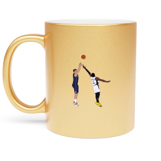 Discover Luka Doncic Game Winner Over the Metallic Mugs