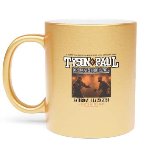 Discover Jake Paul Vs Mike Tyson Boxing Metallic Mugs
