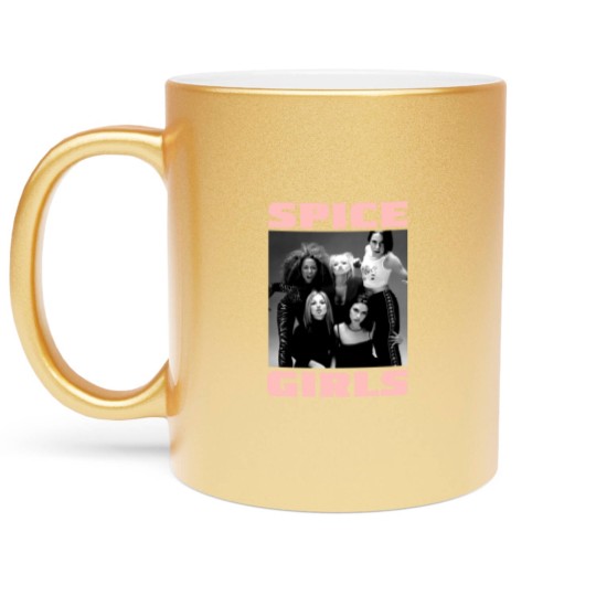 Discover Vintage 90s Spice Girls Graphic Unisex Black Metallic Mugs