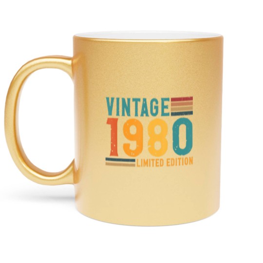 Discover Vintage 1980  42 Years Old Birthday Metallic Mugs