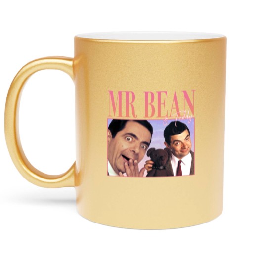 Discover 90_S Retro style Mr Bean Metallic Mugs