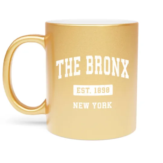 Discover The Bronx New York Ny Vintage Established Sports Design  Gift Metallic Mugs