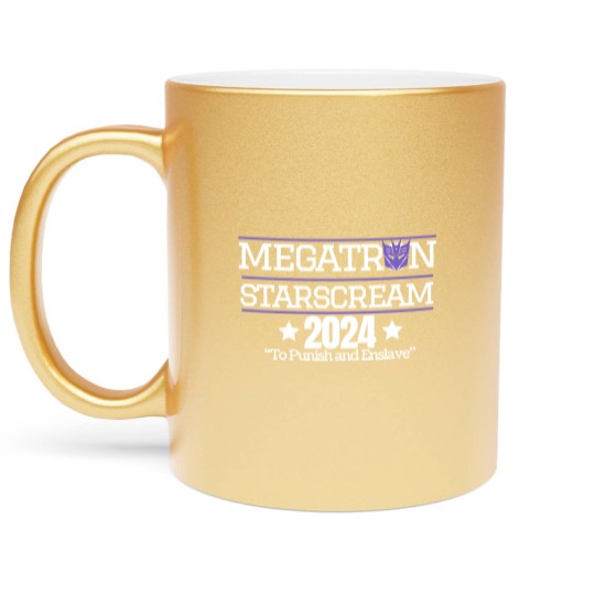 Discover Megatron Starscream 2024 Metallic Mugs, Transformers, Decepticons, Funny Poltical Metallic Mugs