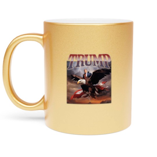 Discover Donald Trump Eagle Metallic Mugs Top Funny Election Campaign 2024