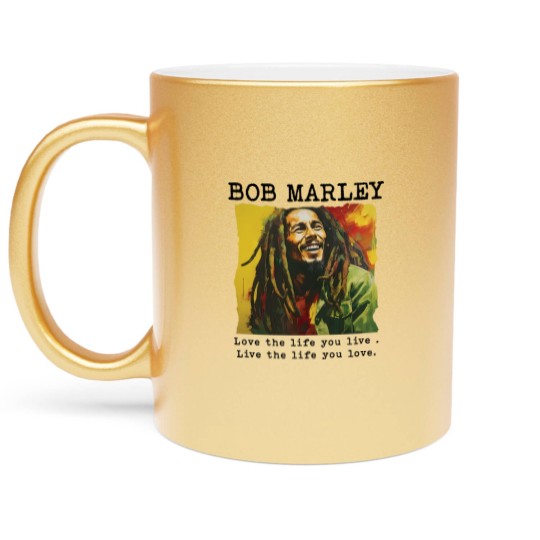 Discover Every Little Thing Gonna Be Alright Bob Marley Metallic Mugs