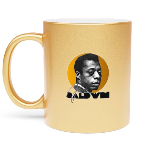 Discover Retro James Baldwin Gold Tribute - James Baldwin - Metallic Mugs
