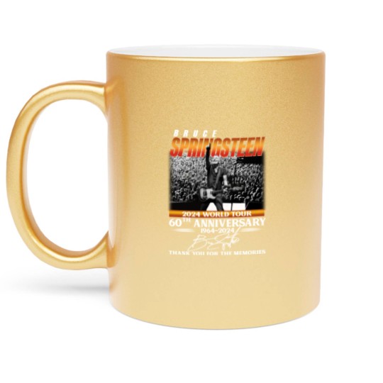 Discover Bruce Springsteen 2024 Tour Metallic Mugs, Bruce Springsteen 60th Anniversary
