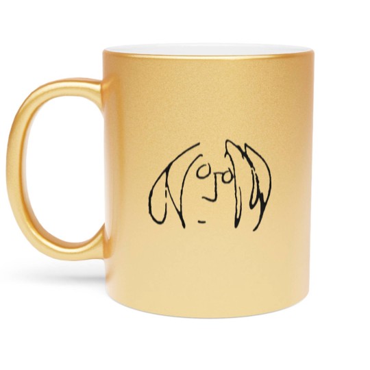Discover Johns Lennon black Metallic Mugs