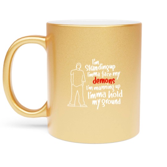 Discover I’m not afraid  - Eminem Lyrics Premium Metallic Mugs