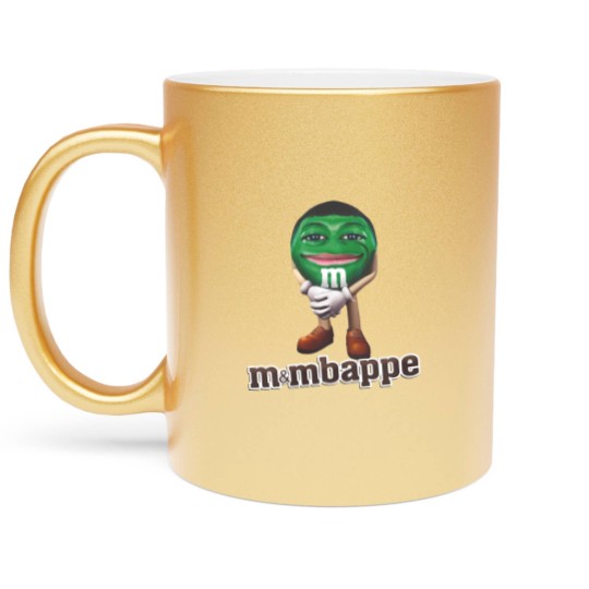 Discover M&Mbappe Kylian Mbappe Funny Meme Metallic Mugs,  Mbape Football Parody Fan Gift