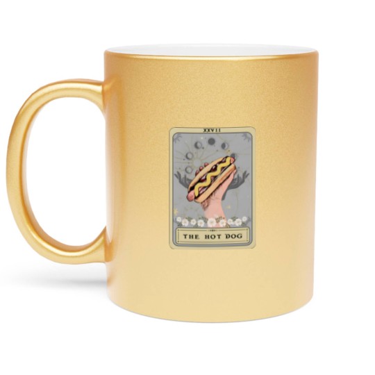 Discover Hot Dog Tarot Card Metallic Mugs, Hot Dog Metallic Mugs, Funny Hot Dog Metallic Mugs Hot Dog Lover Metallic Mugs Game day Metallic Mugs Food Metallic Mugs Hotdog Metallic Mugs