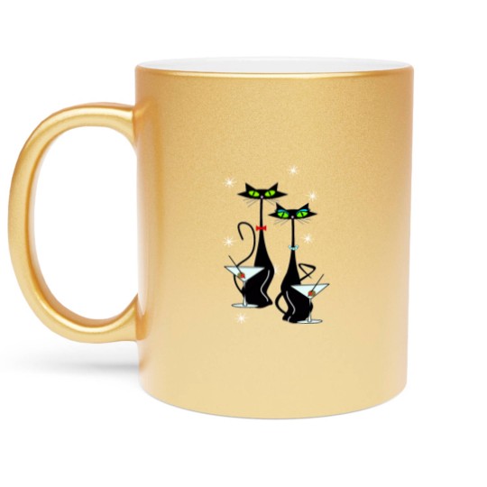 Discover MCM Atomic Cats Martini Time Metallic Mugs
