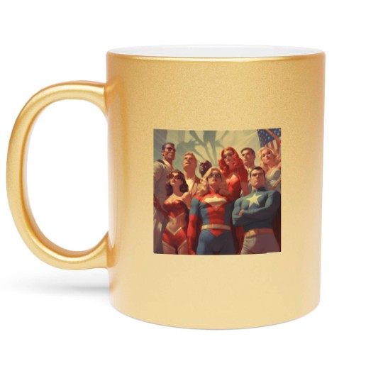 Discover justice society of America Metallic Mugs
