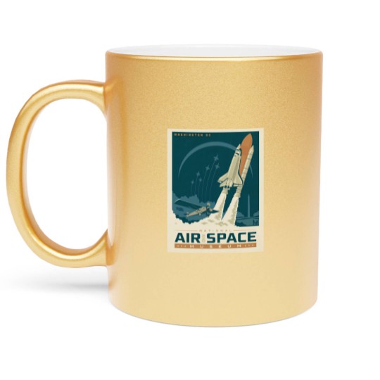Discover National Air And Space Museum , Washington DC, Houseming Gifts Basket First , Office De Metallic Mugs