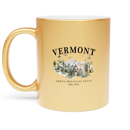 Discover Unisex Vermont Green Mountain State Metallic Mugs Metallic Mugs Metallic Mugs