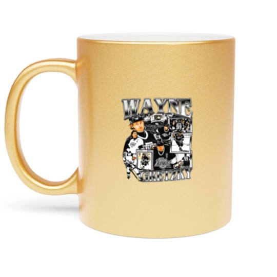 Discover Vintage 90s Graphic Style Wayne Gretzky Metallic Mugs, Wayne Gretzky Metallic Mugs