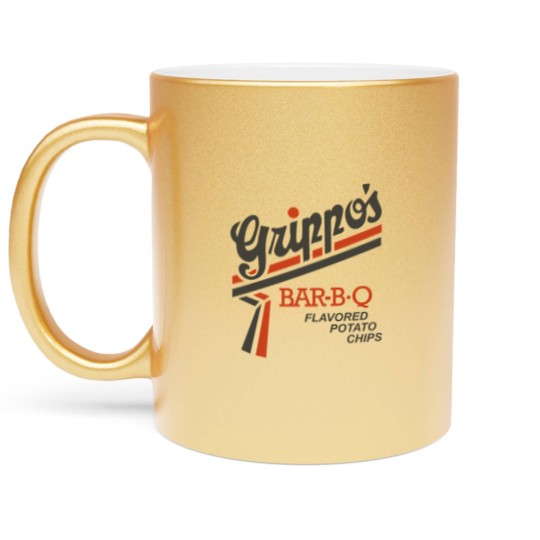 Discover Grippos Bar-B-Q Flavored Potato Chips Metallic Mugs