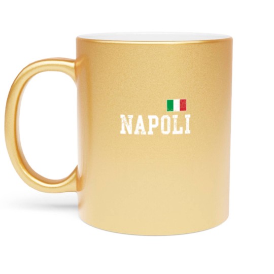 Discover Napoli Naples Italy Italia Flag Italian Vintage Distressed Metallic Mugs