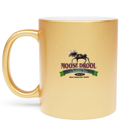 Discover Vintage Metallic Mugs Moose Drool Brewing Co. Missoula Glacier Park Montana Print Cotton Metallic Mugs size Adult S Deadstock Metallic Mugs