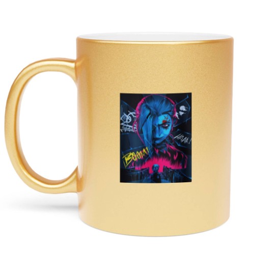 Discover Jinx Arcane Metallic Mugs - Arcane Jinx League of Legends Metallic Mugs
