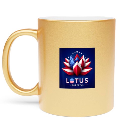 Discover lotus for potus kamala for president 2024 Metallic Mugs