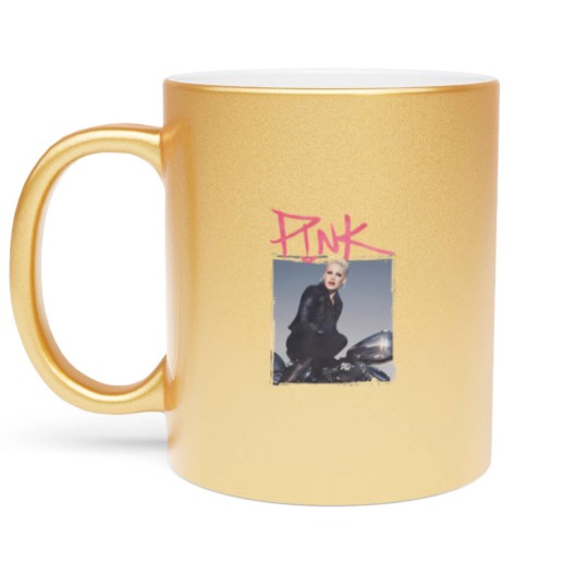 Discover Pink P!nk Bootleg Vintage Metallic Mugs, Pink Singer Merch Metallic Mugs, Pink On Tour Graphic Metallic Mugs