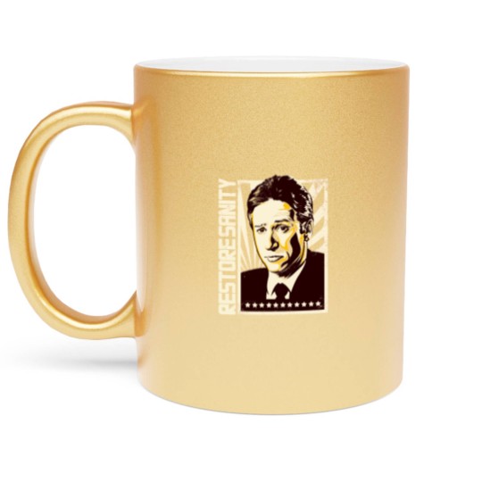 Discover Restore Sanity - Jon Stewart - Metallic Mugs