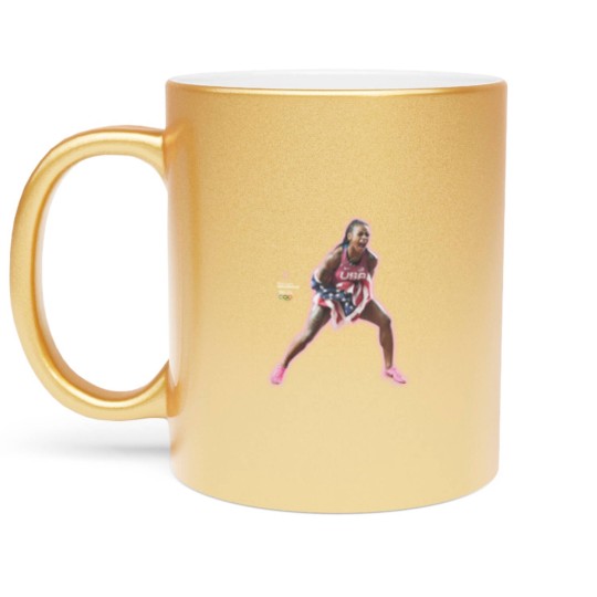 Discover Vtg inspired Sha'Carri Richardson 2024 Paris Olympics Metallic Mugs Metallic Mugs