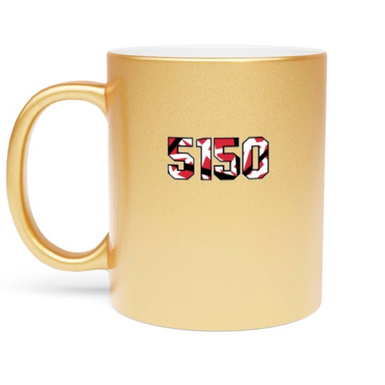 Discover 5150 E  V  H Guitar Inspired Illustration Metallic Mugs