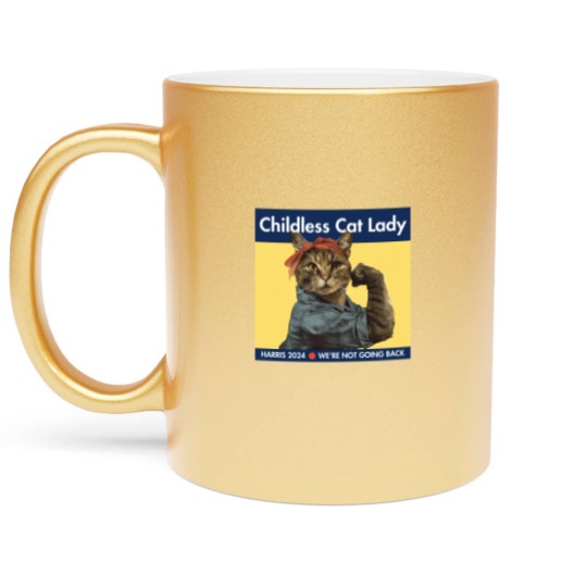 Discover Childless Cat Lady - kamala 2024 - Childless Cat Lady - Metallic Mugs