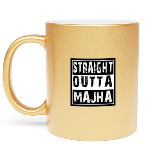 Discover Straight Outta Majha Metallic Mugs