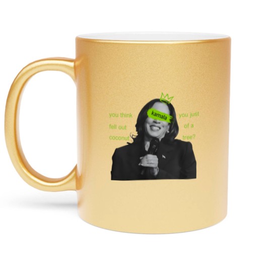 Discover kamala harris brat Metallic Mugs, kamala charli xcx brat Metallic Mugs, kamala meme Metallic Mugs