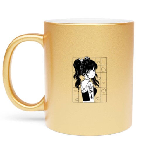 Discover Anime girl Anime girl Anime girl Metallic Mugs
