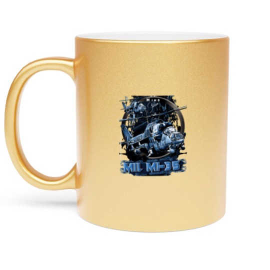 Discover Mi-35 Hind Attack Helicopter Active Metallic Mugs