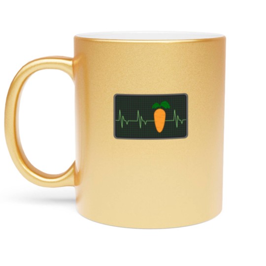 Discover Carrot Hearbeat Cool Carrot Design Metallic Mugs
