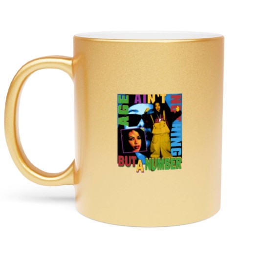 Discover Aaliyah Metallic Mugs - Age Ain't Nothing But A Number vntg rap Metallic Mugs 90s 2000's rnb
