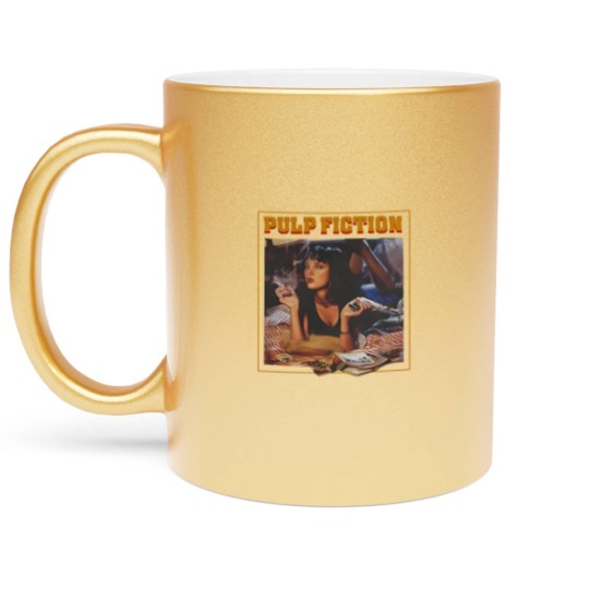Discover Pulp Fiction Metallic Mugs, Vintage Quentin Tarantino Pulp Fiction Metallic Mugs