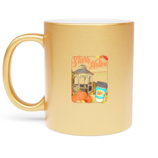 Discover Stars Hollow Connecticut  Color Metallic Mugs, 1779 Metallic Mugs, Gilmore Girls Metallic Mugs, Autumn Metallic Mugs, Lukes Diner Metallic Mugs, Gilmore Girls Metallic Mugs