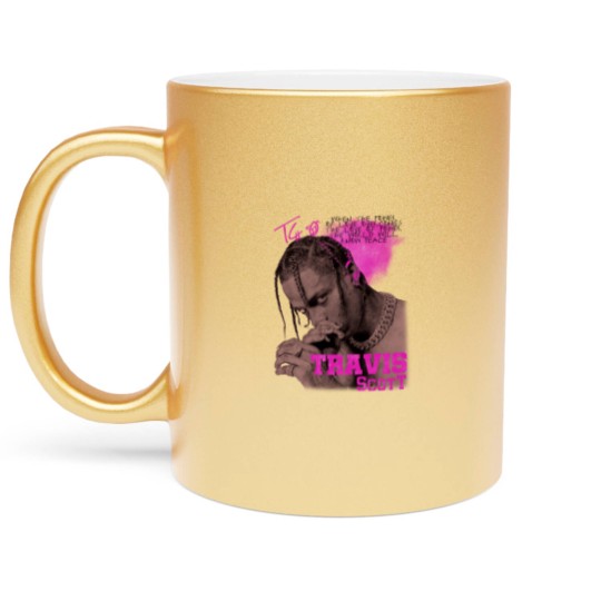 Discover Vintage Travis Metallic Mugs, Retro 90s Travis Rapper Metallic Mugs