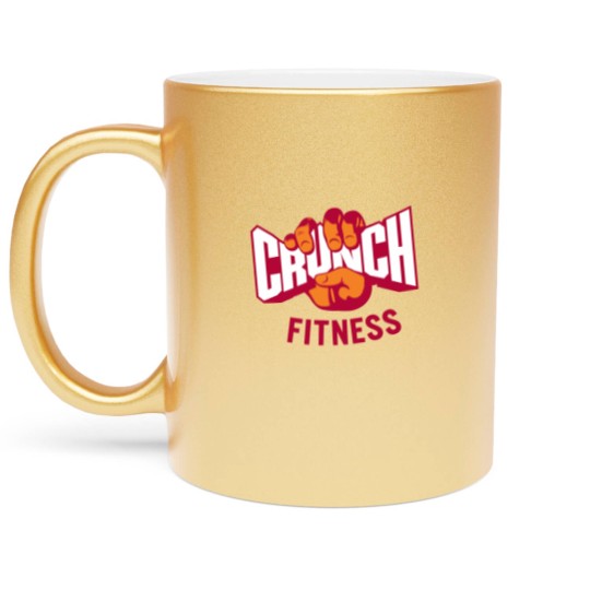 Discover Attractive-Crunch-Fitness Logo Metallic Mugs