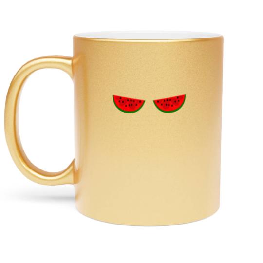 Discover Juicy Watermelon Boobs Metallic Mugs, Fruit Boobs Metallic Mugs