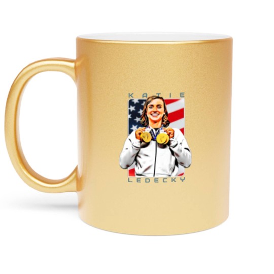 Discover Katie Ledecky The Hero - Athlete - Metallic Mugs