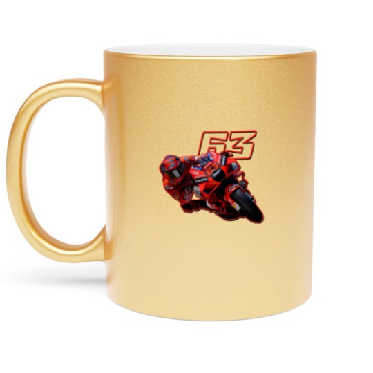 Discover FRANCESCO BAGNAIA (2) francesco bagnaia Metallic Mugs