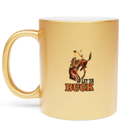 Discover Pendleton Oreon Let 'Er Buck Sticker Metallic Mugs