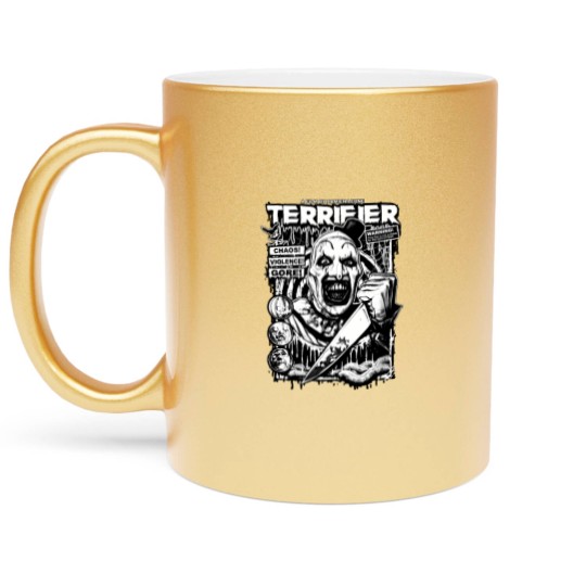 Discover Terrifier A Damien Leon Film Metallic Mugs