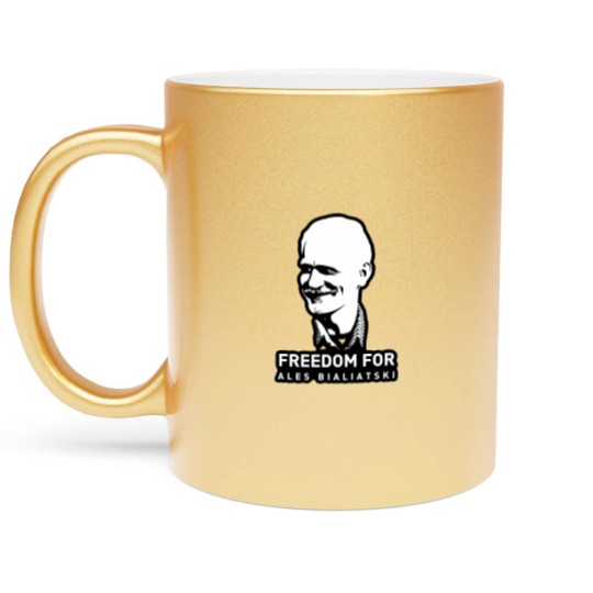 Discover Freedom For Ales Bialiatski Bb Metallic Mugs