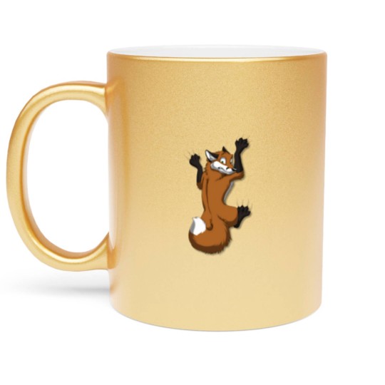 Discover Clinging Red Fox Metallic Mugs