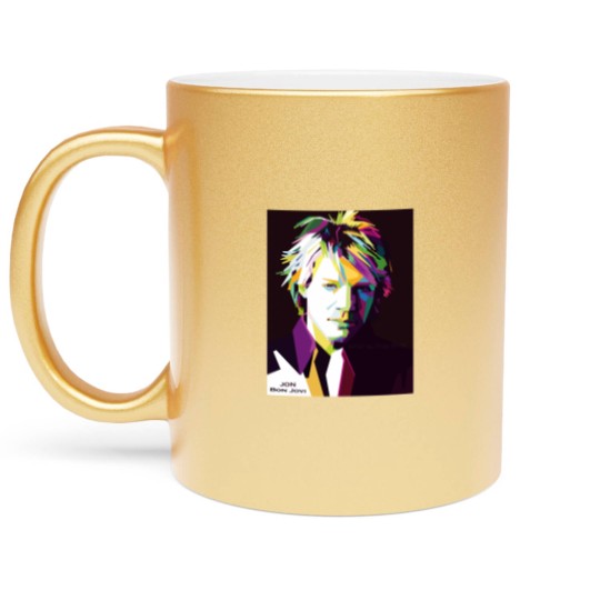 Discover bon jovi Metallic Mugs