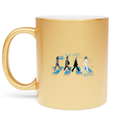 Discover Abbey Road street blues Metallic Mugs